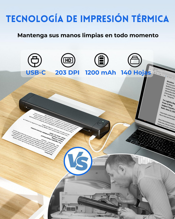 Impresora portátil con Bluetooth